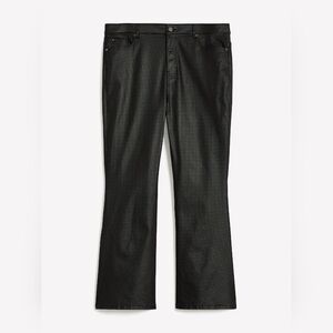 NWT Curvy-Fit Black Coated High-rise Flared Leg Jeans Plus Size